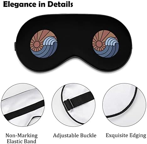 Сонцето и морскиот бран мека маска за очи за очи Ефективно засенчување на удобноста за спиење со еластична лента за прилагодување
