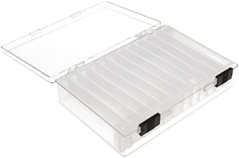 Флип Врвот Систем За Складирање Кутија | 12 Јасно Пластични Организирање Контејнери | 6.25 во х 4ин х 1.4 во