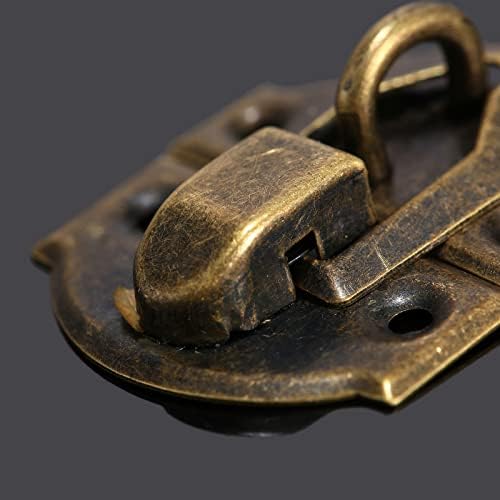 Onemtb заклучување на заклучување на заклучување брави брави метални парчиња hasp антички бронзена дрвена накит кутија кутија со хардвер