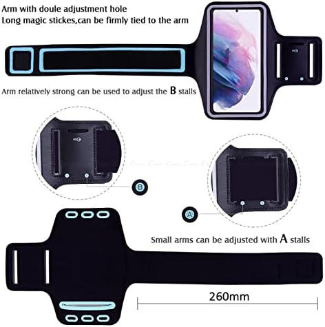 За случајот Galaxy A52 5G, водоотпорен спортски теретана за теретана кутија со кабел за полнење за Samsung A52 5G Blue