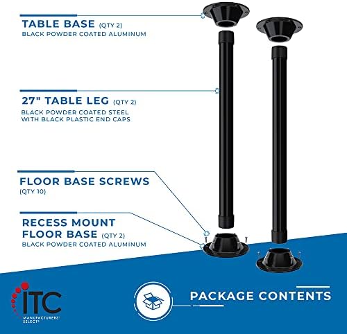 Изберете го системот за нозе на табелата со Surfit ITC Surfit за RV или брод - Површинска монтажа Две пакувања