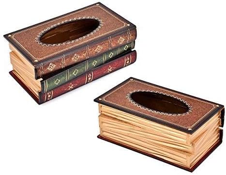Ретро правоаголник врвен капак рачно изработен дрвен научник Антички европски книги за хартија за хартија за хартија за хартија