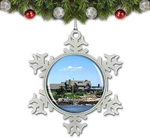 Поента на Умсуфа Кенбункпорт Вокер Мејн САД Божиќ украс за украсување на дрво кристален метален сувенир подарок