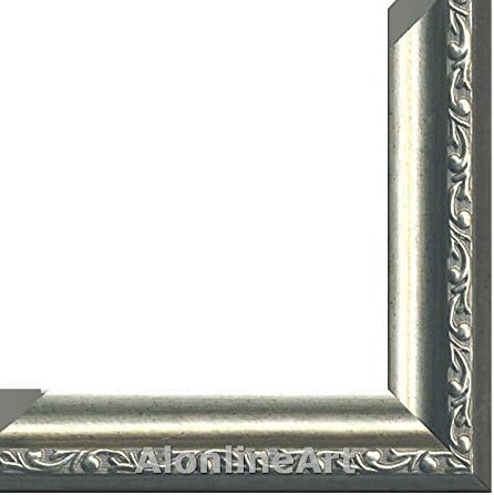 АЛОНЛИНСКИ АРТ - Колаж 3 Starвездено ноќно кафе од Винсент ван Гог | Сребрена врамена слика отпечатена на памучно платно,