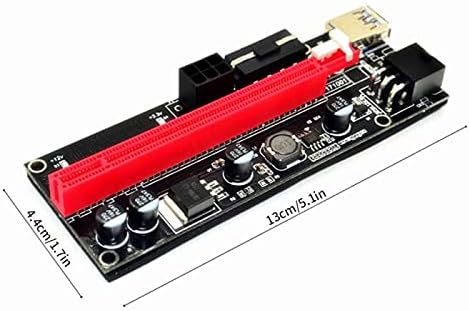 Конектори 6PCS Најновиот VER009 USB 3.0 PCI -E Riser Ver 009S Express 1x 4x 8x 16x Extender Riser Adapter картичка SATA 15pin