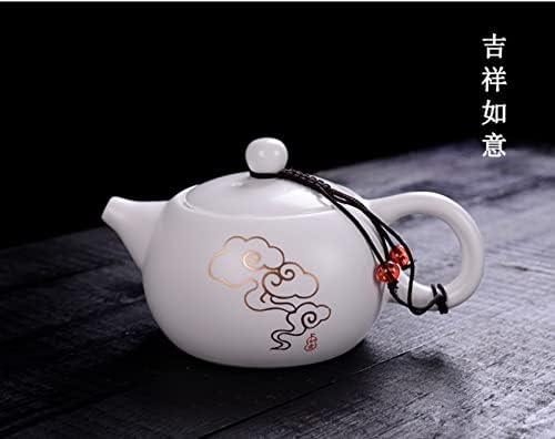 Порцелански чајник, чај од чај 6oz бел кинески сет за чај Gongfu