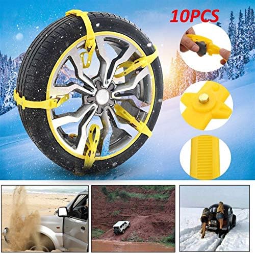 XCQ цврста и безбедна, 10x универзална зимска камионска гума за автомобили во тркала за безбедност на снежни ланци Анти-лизгање TPU појас за