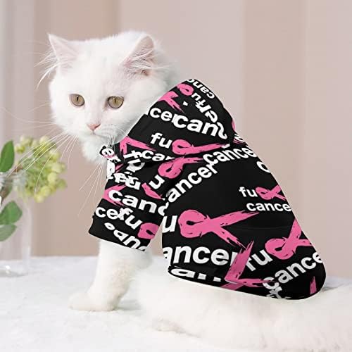 Ебам рак куче дуксето крпа мачка џемпер -облека со капа со мека миленичиња палто пуловер