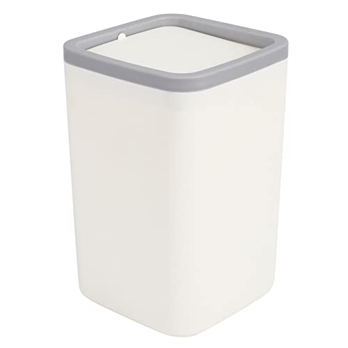 Zukeeljt Trash Can Can Square Desktop Shake Shake капаче за отпадоци од мини пластична корпа за складирање