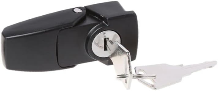 Kxdfdc Кабинетот Црна Обложени Метал Hasp Брава DK604 Безбедност Вклучите Заклучување Со Две Клучеви