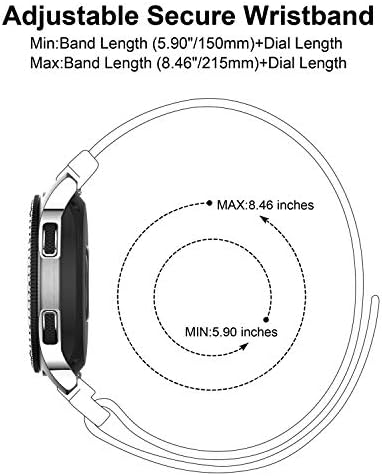 YSSNH 20мм 22мм Брзо за објавување Бенд за часовници компатибилен со Galaxy Watch Active 2 Galaxy Watch 46mm Smart Watch, Nylon Soft Sport