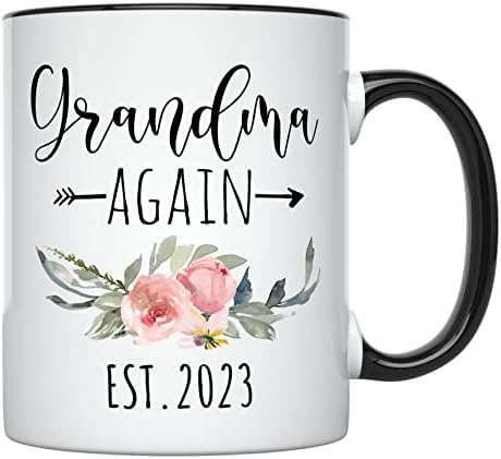 Younique Designs Баба повторно 2023 година Кригла за кафе, 11 унци, баба повторно објавете ја криглата за кафе, повторно ќе бидете баба,