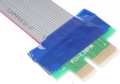 Кабел за адаптер за адаптер за продолжување на Noyito PCI-E, 36pin PCI-E 1x Riser картичка погодна за 1U 2U