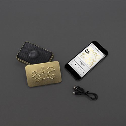 Lughries of London Pocket Tin 2.0, Bluetooth, USB преносен звучник за полнење - злато