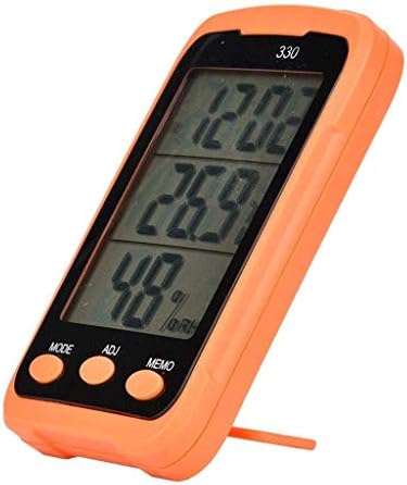 Хигрометар на безжичен термометар од орев, мини влажност и температура со извоз на податоци