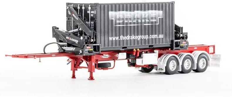 Дрејк О? Phee Boxloperer Cantainer Trainker Red 1/50 Diecast Truck Pre-изграден модел