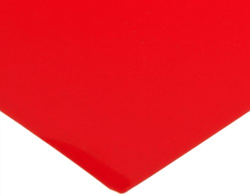 Залиха на полиестер Шим, рамен лист, црвен, 0,002 дебелина, ширина 25, должина од 50