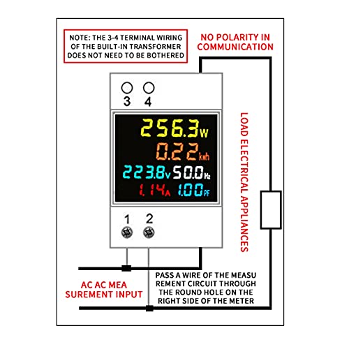 Дигитален единечен мерач на енергија тестер на електрична енергија Монитор за употреба на електрична енергија AC 110V 40V ~ 300V 100A Амперметар
