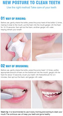 Паста за заби од пена, паста за заби за заби од 60 мл, отстранување на забите на дамки, дишење, чистење и белење, орална нега од пена