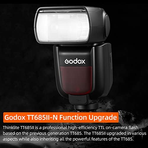 GODOX TT685II-N i - TTL Камера Блиц 1/8000s HSS GN60 0.1-2.6 s Време На Рециклирање, Целосна Моќност Трепка 290 Пати, 20-200mm