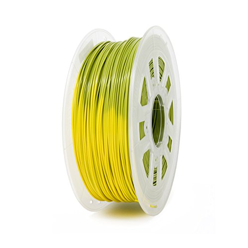 Gizmo Dorks 3mm ABS Filament 1kg / 2.2lb за 3Д печатачи, промена на бојата зелена во жолта боја
