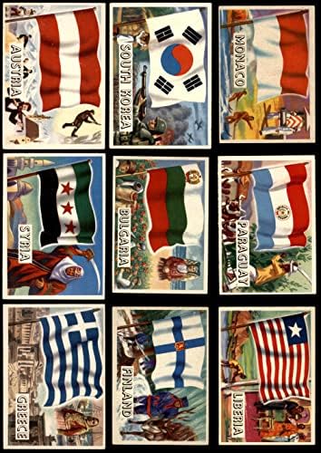 1956 година Topps Flags of the World 25 Starter Starter Set/Lot VG/Ex
