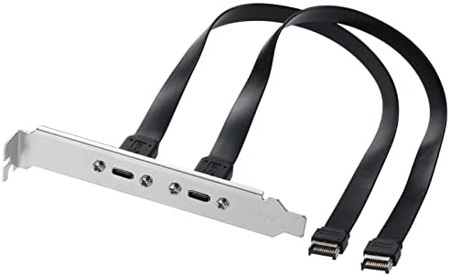 MZHOU USB 3.1 Продолжни Кабли За Заглавија на Предниот Панел, Машки Од Двоен Тип C До Женски Кабел Од Двоен Тип Е Со Целосна Висина И Држач