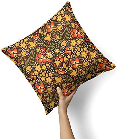 iirov шарена цветна шема со јагоди - обичај украсен украсен украс за дома или отворено фрлање перница за софа, кревет или перница