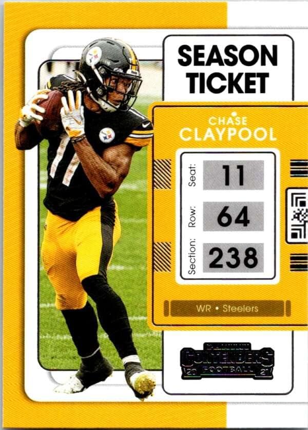 2021 Панини кандидати за сезонски билет 84 Chase Claypool Pittsburgh Steelers NFL Football Trading Card