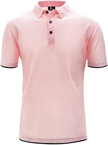 Секуд машка поло маица влага за лето лето кратки ракави тениски голф кошули случајно стилски