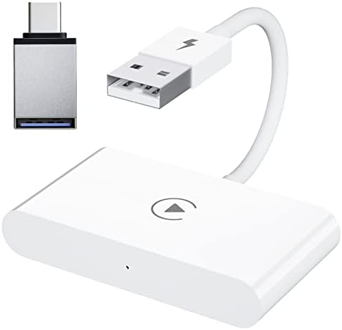 Безжичен адаптер за CarPlay за iPhone, безжичен CarPlay Dongle Plug & Play 5GHz WiFi Auto-Connect Нема одложување на Интернет ажурирање