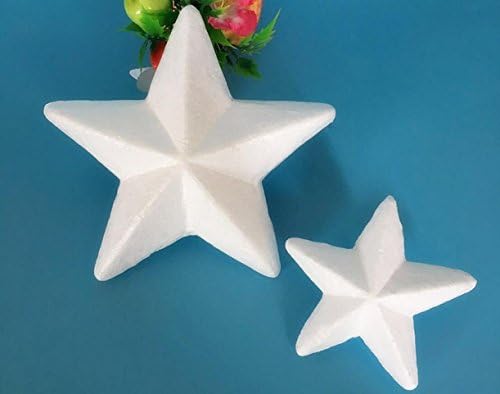 Welliestr 50 парчиња 8 см од бела starвезда во облик на стиропор од пена украси DIY занаетчиска забава Декорација рачно изработени занаетчиски