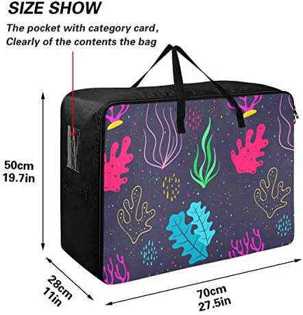 N/ A Облека Складирање Торба Underbed за Ватенка - Голем Капацитет Шарени Корални Организаторите Торба со Патентите Декорација