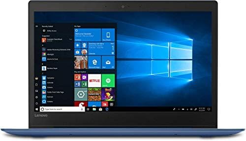 Леново 2019 Најнови S130-14 Лаптоп Компјутер Интел Celeron N4000 1.1 Ghz, 4GB, 64GB eMMC SSD, 14.0 HD Дисплеј Windows 10 Полноќ Сина Боја