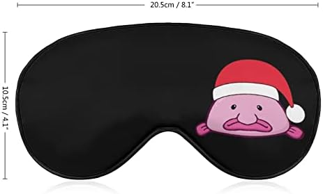 Смешна Дедо Мраз за спиење маска за очи мекото око ги блокира светлата заслепени со прилагодлива лента за патување за патувања