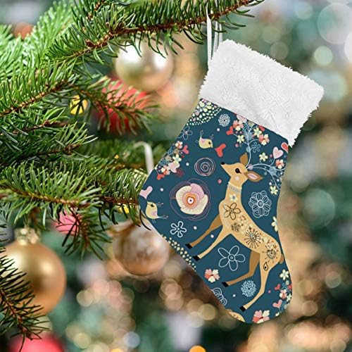 Божиќни чорапи на Алаза Божиќна шема со елени класични персонализирани мали декорации за порибување за семејни сезонски празници