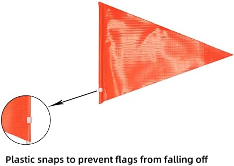 Знаме За Безбедност на велосипед со Столб 2 Комплети, Прилагодлива Висина Од 6 Стапки Цврст Фиберглас Отпорен На Солзи Водоотпорно