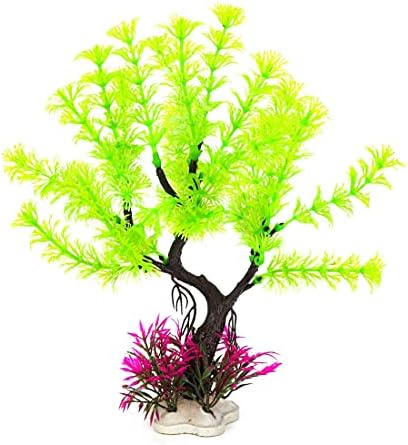 Petphindu шарени аквариум симулација вода растенија дрвја риба резервоар за уредување пластични водни растителни украси украси украси