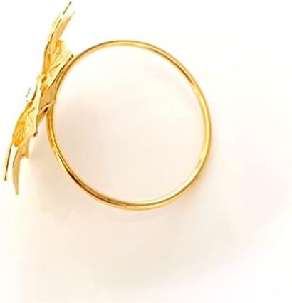Uhухв хотел злато салфетка тока решетка од салфетка прстенка за салфетка, салфетка прстен устата прстен прстен