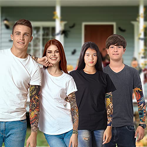 Арткреативност Гроздобер Печатење Тетоважа Ракави, 12 Пара, Лажни Тетоважи За Деца И Возрасни, Привремени Ракави За Тетоважа Изработени