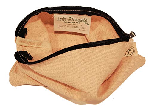 Ink Trendz® неплодност IVF воинска торба за шминка, молив торбичка коноп платно патент торбичка 7 x 9