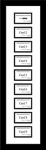 Рамки за креативни слики 12-2 x 3,5 Отворање на црна рамка за визит-картички со 8 x 38 двојно бело-црна мат, рамка, инсталирана закачалка за wallидови
