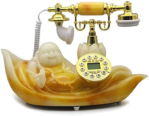 PDGJG Ретро телефонски фиксни фиксни звук антички телефон ретро телефон со приказ погоден за декорација на домови и канцеларии