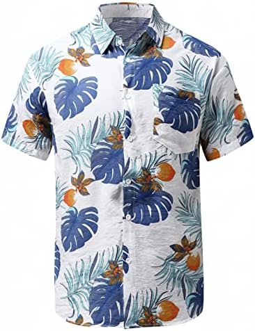 Сет за летни тренерки за мажи Stoota, 2 парчиња облека поставени маички со кратки ракави на хавајски и обични шорцеви на плажа