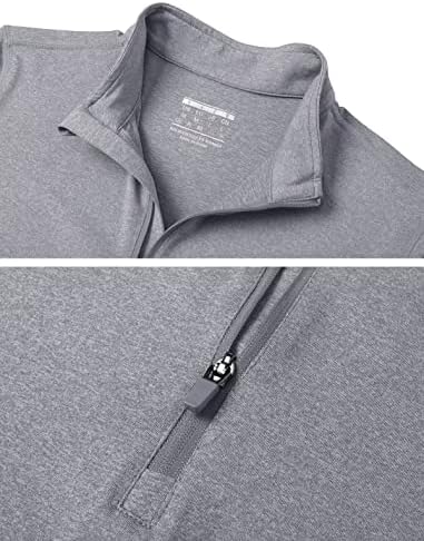 Kefените upf upf 50+ кошули за заштита од сонце со долг ракав Брз сув 1/4 поштенски пуловер за пешачење за трчање голф поло маици