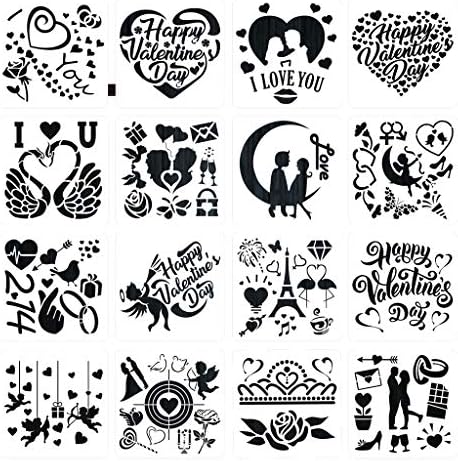 16пакувајте Шаблони За Матрици За Среќен Ден На Вљубените Поставени За Изработка На Денот На Вљубените На Вљубените, Пластични Шаблони За Матрици