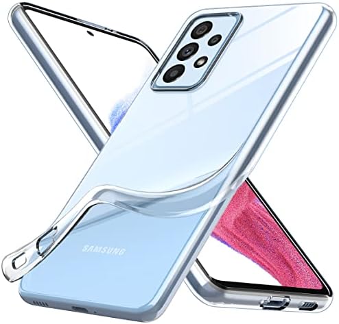 Bokoo Crystal Clear Samsung Galaxy A53 Case.Soft Slim Fit Transparenty Plastic TPU заштитен силиконски покритие за телефонски куќиште за Samsung A53 [отпорен на гребење] [тенок тенок и удобност зафат] [ShockProof]
