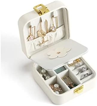 Преносни Огледални Обетки Кутија За Складирање Накит Пренослива Кутија За Накит Во Ретро Стил (Боја : А, Големина
