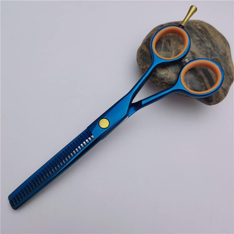 Ножици За сечење коса, 5,5 Инчен Професионалец Јапонија 440с челик Сина Коса Ножици Сечење Бербер Фризура Чистење ножици фризер ножици во