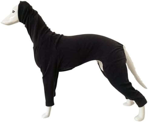 Облека за сива боја - кучиња основни меки памучни памучни територии на честитки со четири нозе со долги ракави џемпери еластични осили пижами за италијански гатачк